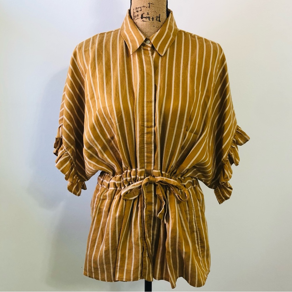 Zara Tunic Peplum Top Size Medium